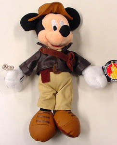 DISNEY INDIANA JONES USAディズニーテーマパーク限定 MICKEY MOUSE AS INDIANA JONES PLUSH DOLL