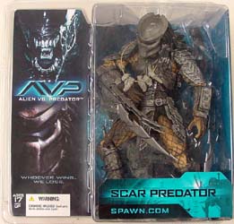 McFARLANE ALIEN VS PREDATOR SERIES 1 SCAR PREDATOR ブリスター傷み特価