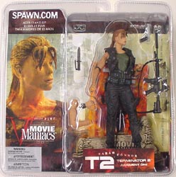 McFARLANE MOVIE MANIACS 5 TERMINATOR 2 SARAH CONNOR ポニーテール ブリスターヤケ特価