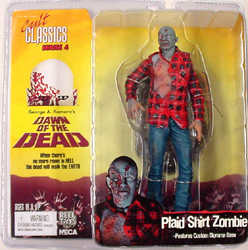 NECA CULT CLASSICS SERIES 4 DAWN OF THE DEAD PLAID SHIRT ZOMBIE ブリスターヤケ＆ワレ特価