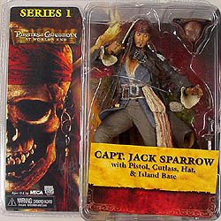 NECA PIRATES OF THE CARIBBEAN AT WORLD'S END CAPT. JACK SPARROW パッケージ傷み特価