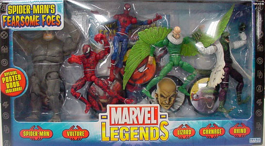 TOYBIZ MARVEL LEGENDS DX BOX SPIDER-MAN&#039;S FEARSOME FOES GIFT PACK