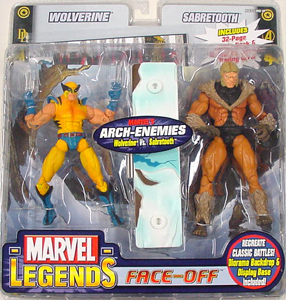 TOYBIZ MARVEL LEGENDS FACE-OFF シリーズ2 WOLVERINE VS. SABERTOOTH ブリスター傷み特価