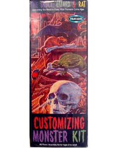 POLAR LIGHTS CUSTOMIZING MONSTER KIT SKULL & LIZARD & RAT