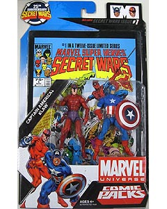 HASBRO MARVEL UNIVERSE COMIC PACKS SECRET WARS CAPTAIN AMERICA & KLAW