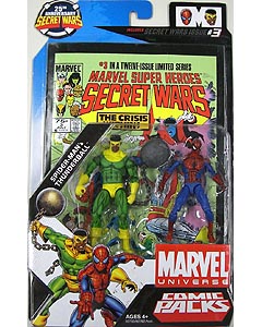 HASBRO MARVEL UNIVERSE COMIC PACKS SECRET WARS SPIDER-MAN & THUNDERBALL