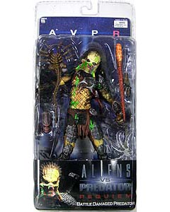 NECA ALIEN VS PREDATOR REQUIEM SERIES 4 BATTLE DAMAGED PREDATOR UNMASKED