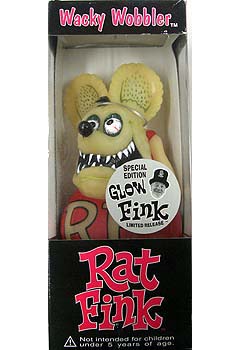 FUNKO WACKY WOBBLER RAT FINK GLOW FINK