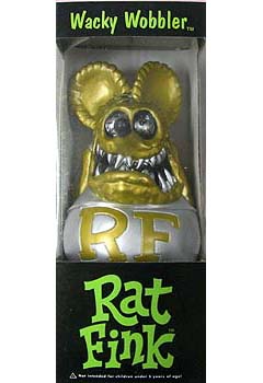 FUNKO WACKY WOBBLER RAT FINK GOLD FINK