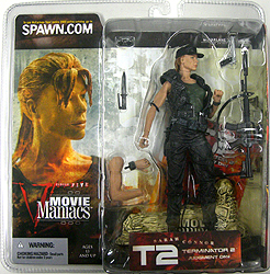 ブリスターワレ＆ヤケ特価 McFARLANE MOVIE MANIACS 5 TERMINATOR 2 SARAH CONNOR 帽子被り