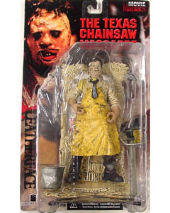 McFARLANE MOVIE MANIACS 1 THE TEXAS CHAINSAW MASSACRE LEATHERFACE [血糊なし] 国内版 ブリスターヤケ＆台紙傷み特価