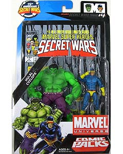 HASBRO MARVEL UNIVERSE COMIC PACKS SECRET WARS HULK & CYCLOPS