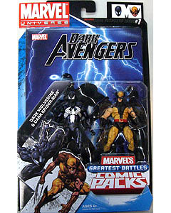 HASBRO MARVEL UNIVERSE COMIC PACKS DARK AVENGERS DARK WOLVERINE & DARK SPIDER-MAN 台紙傷み特価