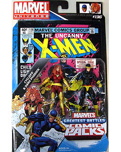 HASBRO MARVEL UNIVERSE COMIC PACKS UNCANNY X-MEN CYCLOPS &amp; DARK PHOENIX