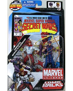 HASBRO MARVEL UNIVERSE COMIC PACKS SECRET WARS HAWKEYE & MARVEL'S PILEDRIVER