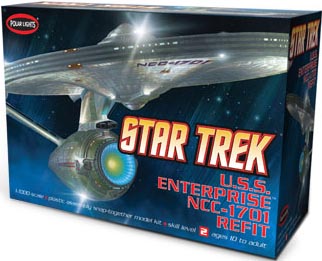 POLAR LIGHTS 1/1000スケール STAR TREK ENTERPRISE NCC-1701 REFIT 組み立て式プラモデル