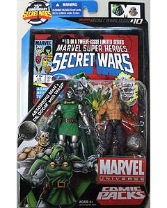 HASBRO MARVEL UNIVERSE COMIC PACKS SECRET WARS ABSORBING MAN & DR.DOOM with WASP