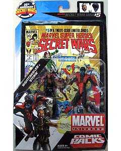 HASBRO MARVEL UNIVERSE COMIC PACKS SECRET WARS NIGHTCRAWLER & STORM