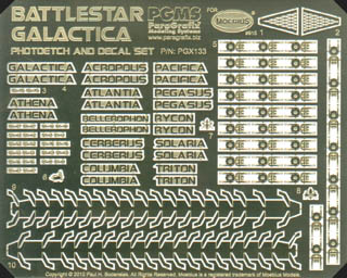 PARAGRAFIX メビウスモデル 1/4105スケール バトルスターギャラクティカ 母船ギャラクティカ号用 エッチングパーツ&amp;デカールセット / PGX133