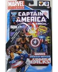 HASBRO MARVEL UNIVERSE COMIC PACKS CAPTAIN AMERICA WOLVERINE & CAPTAIN AMERICA