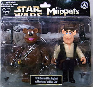 STAR WARS USA ディズニーテーマパーク限定 フィギュア THE MUPPETS 2PACK FOZZIE BEAR AND LINK HOGTHROB AS CHEWBACCA AND HAN SOLO