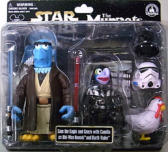 STAR WARS USA ディズニーテーマパーク限定 フィギュア THE MUPPETS 2PACK SAM THE EAGLE AND GONZO AS OBI-WAN KENOBI AND DARTH VADER