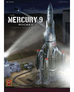 PEGASUS HOBBIES 1/350スケール MERCURY 9 ROCKET 組み立て式プラモデル