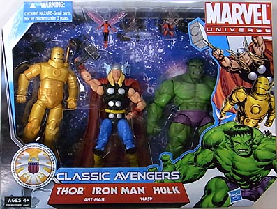 HASBRO MARVEL UNIVERSE 3PACK CLASSIC AVENGERS