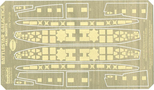 PARAGRAFIX メビウスモデル 1/4105スケール バトルスターギャラクティカ 母船ギャラクティカ号用 エッチングパーツ HULL INSERTS / PGX138