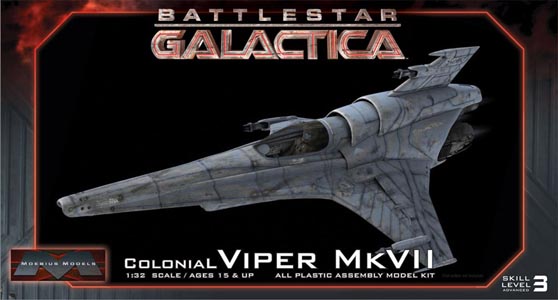 パッケージ傷み特価 メビウスモデル 1/32スケール バトルスターギャラクティカ コロニアルバイパー MK.VII 組み立て式プラモデル