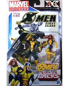 HASBRO MARVEL UNIVERSE COMIC PACKS X-MEN FIRST CLASS MARVEL GIRL & CYCLOPS 台紙傷み特価