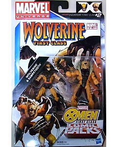 HASBRO MARVEL UNIVERSE COMIC PACKS WOLVERINE FIRST CLASS WOLVERINE & SABRETOOTH