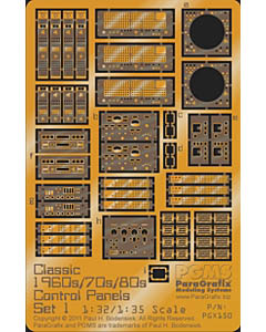 PARAGRAFIX 1/32 & 1/35スケール クラシックビークル対応 コントロールパネルエッチングセット / PGX150