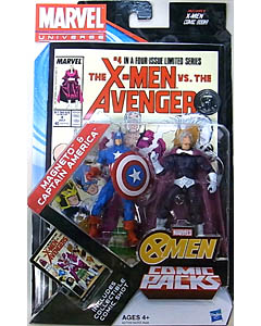 HASBRO MARVEL UNIVERSE USA TOYSRUS限定 COMIC PACKS THE X-MEN VS. THE AVENGERS MAGNETO & CAPTAIN AMERICA 台紙傷み特価