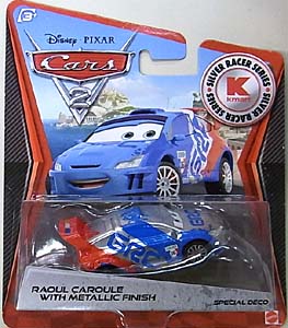 2012 Disney Cars 2 Metallic Finish Silver Racer Series Raoul Caroule KMART