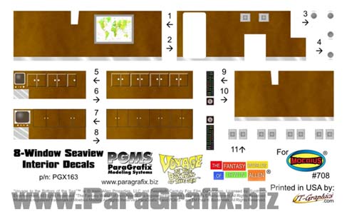 PARAGRAFIX メビウスモデル 全長：約96センチ 映画版 原子力潜水艦シービュー号用 インテリアデカール / PGX163