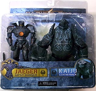 NECA PACIFIC RIM DX 7インチアクションフィギュア 2PACK GIPSY DANGER BATTLE DAMAGE VS LEATHERBACK ブリスターワレ特価