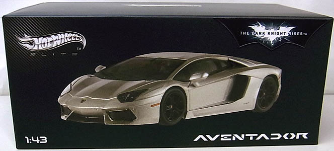 マテル ホットウィール 1/43スケール 映画版バットマン ダークナイトライジング LAMBORGHINI AVENTADOR LP700-4 ダイキャストミニカー エリート版