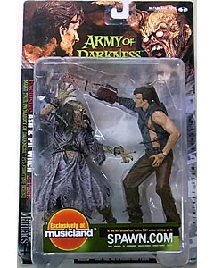 McFARLANE MOVIE MANIACS 4 ARMY OF DARKNESS ASH & PIT WITCH 2PACK [国内版] ブリスターヤケ特価