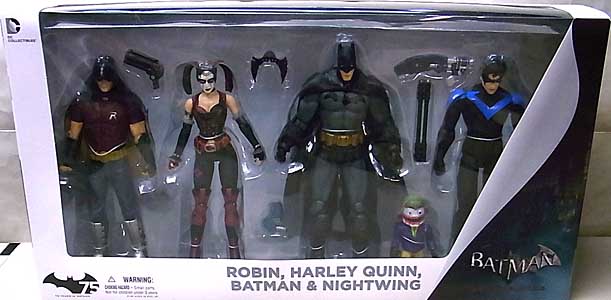   DC COLLECTIBLES BATMAN: ARKHAM CITY ACTION FIGURE 4-PACK [ROBIN、HARLEY QUINN、BATMAN、NIGHTWING]