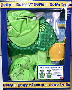 在庫処分特価 DISNEY USAディズニーテーマパーク限定 DUFFY THE DISNEY BEAR COSTUME ST. PATRICK DAY &amp; EASTER REVERSIBLE COSTUME BOX SET