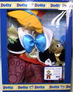 在庫処分特価 DISNEY USAディズニーテーマパーク限定 DUFFY THE DISNEY BEAR COSTUME PINOCCHIO WITH JIMINY CRICKET BOX SET