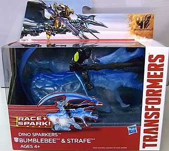 在庫処分特価 HASBRO 映画版 TRANSFORMERS: AGE OF EXTINCTON DINO SPARKERS BUMBLEBEE &amp; STRAFE