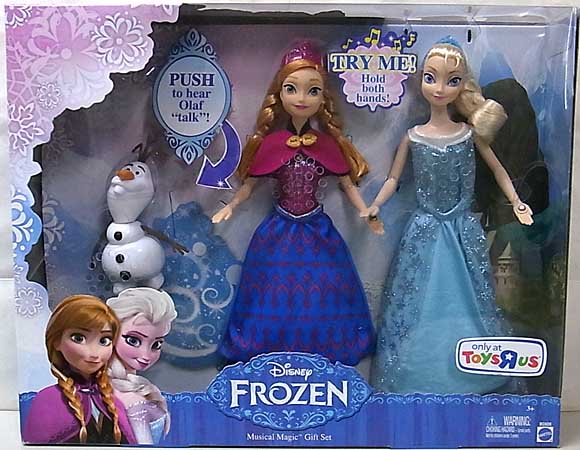 在庫処分特価 MATTEL DISNEY FROZEN USAトイザラス限定 12インチ MUSICAL MAGIC GIFT SET