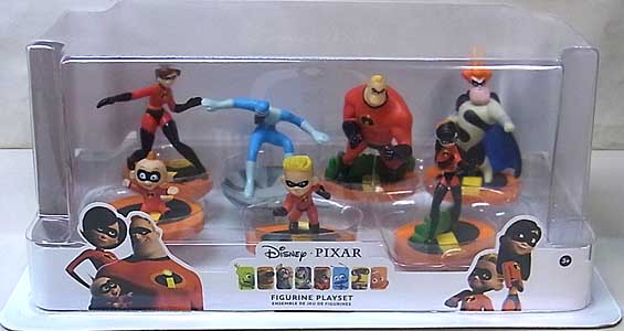 USA DISNEY STORE 限定 FIGURINE PLAYSET THE INCREDIBLES パッケージワレ特価