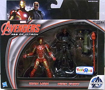 HASBRO 映画版 AVENGERS: AGE OF ULTRON 3.75インチアクションフィギュア USA TOYSRUS限定 2PACK IRON MAN & NICK FURY