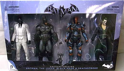 DC COLLECTIBLES BATMAN: ARKHAM ORIGINS 4PACK BATMAN、THE JOKER、BLACK MASK、DEATHSTROKE