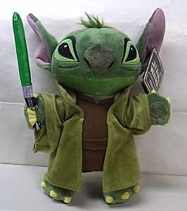 STAR WARS USAディズニーテーマパーク限定 STITCH AS YODA 9インチ PLUSH DOLL