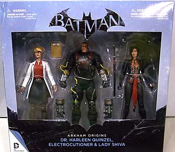 DC COLLECTIBLES BATMAN: ARKHAM ORIGINS 3PACK DR. HARLEEN QUINZEL、ELECTROCUTIONER、LADY SHIVA