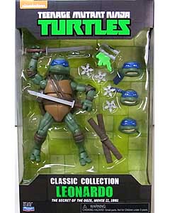 PLAYMATES TEENAGE MUTANT NINJA TURTLES CLASSIC COLLECTION 6インチアクションフィギュア 1991 MOVIE LEONARDO パッケージ傷み特価